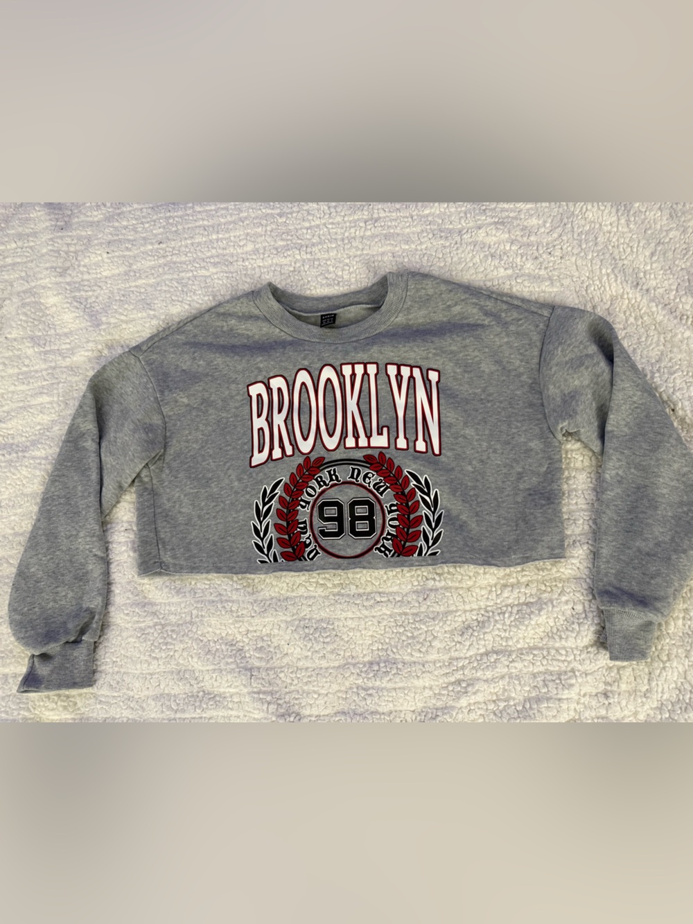 SHEIN Grey Ribbed Knit Top with Branded Tag